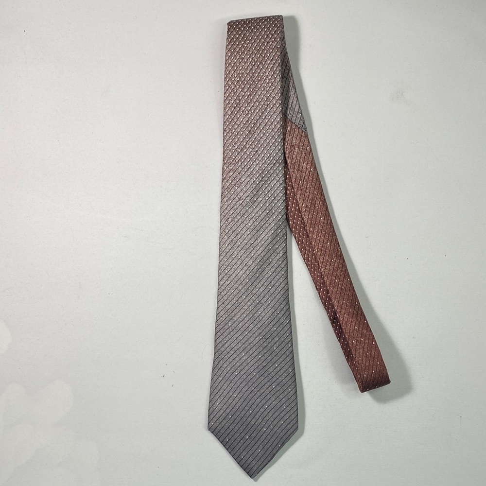 Sophisticated Striped Gray and Brown Tie